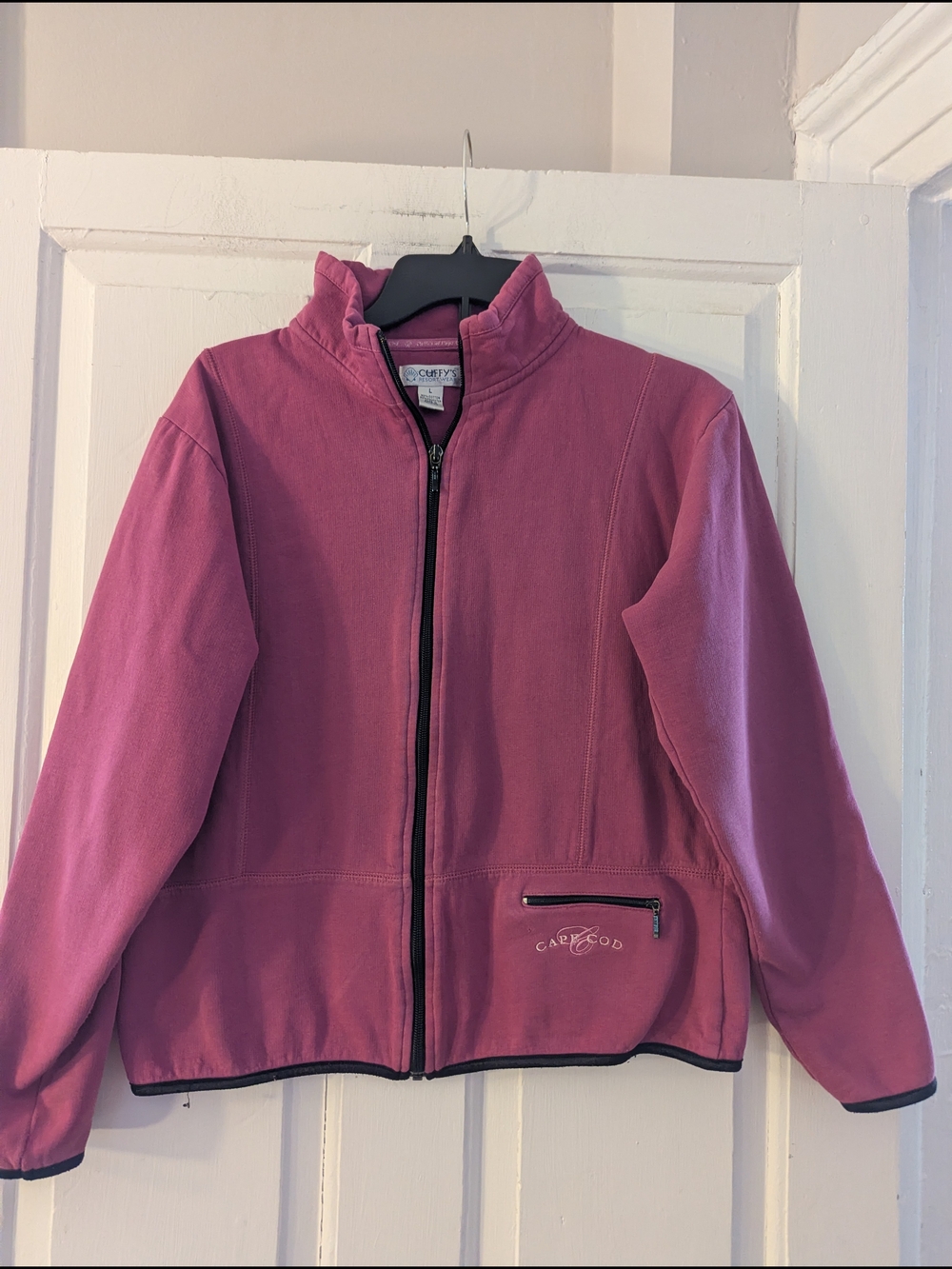 Cuffy's Rose-Mauve Zip-Up Sweatshirt
